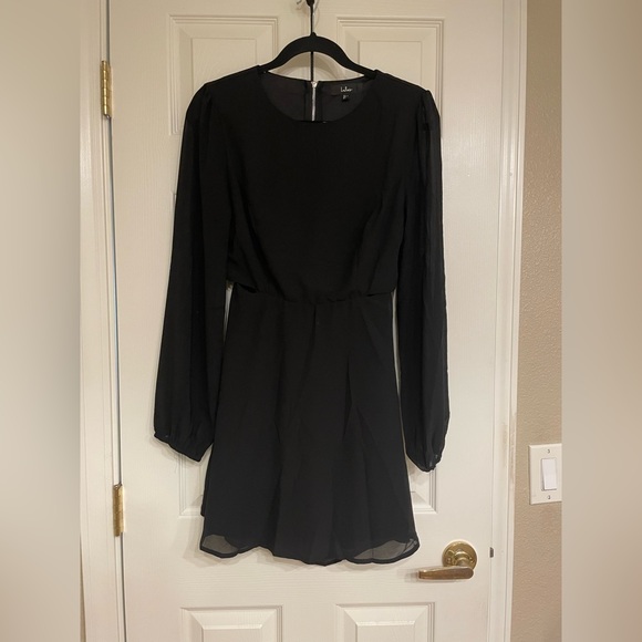Lulus Garden Bliss Black Long Sleeve Cutout Mini Dress - Picture 4 of 8